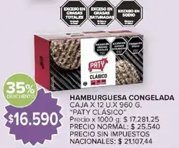 Carrefour Market Paty hamburguesa congelada clásico oferta