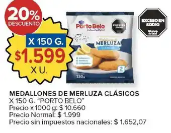 Carrefour Porto belo medallones de merluza clásicos oferta
