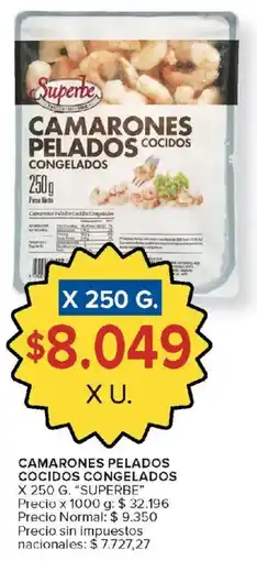Carrefour Superbe camarones pelados cocidos congelados oferta
