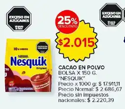 Carrefour Nesquik cacao en polvo oferta
