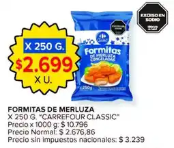 Carrefour Market Carrefour classic formitas de merluza congeladas oferta