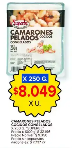 Carrefour Market Superbe camarones pelados cocidos congelados oferta