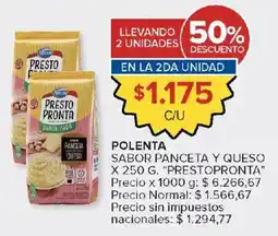 Carrefour Viccon polenta sabor panceta y queso oferta
