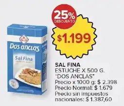 Carrefour Dos anclas sal fina oferta