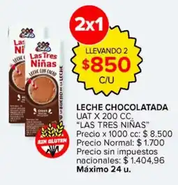 Carrefour Market Las tres niñas leche chocolatada oferta