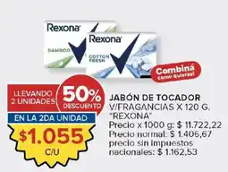 Carrefour Rexona jabón de tocador oferta