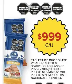 Carrefour Carrefour classic tableta de chocolate oferta