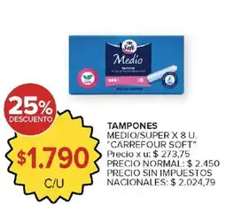 Carrefour Carrefour soft tampones medio/super oferta