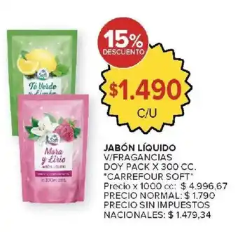 Carrefour Market Carrefour soft jabón líquido oferta