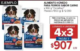 Carrefour Carrefour alimento húmedo para perros sabor carne oferta