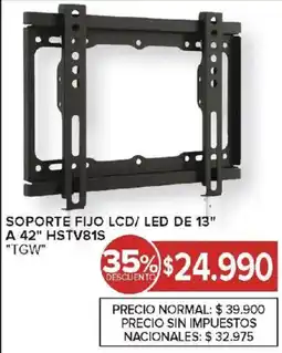 Carrefour Tgw soporte fijo lcd led de 13" A 42" oferta