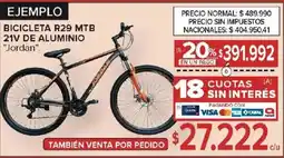 Carrefour Jordan bicicleta r29 mtb 21v de aluminio oferta