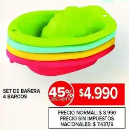 Carrefour Set de bañera 4 barcos oferta