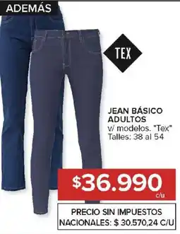 Carrefour Tex jean básico adultos oferta