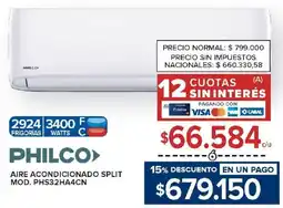 Carrefour Philco aire acondicionado split oferta