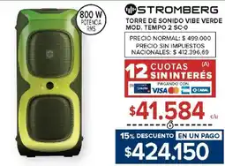 Carrefour Stromberg torre de sonido vibe verde oferta