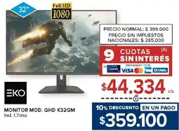 Carrefour Eko monitor mod. qhd k32qm oferta