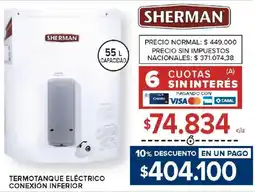 Carrefour Sherman termotanque eléctrico oferta