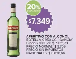 Carrefour Gancia aperitivo con alcohol oferta