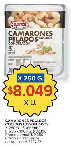 Carrefour Superbe camarones pelados cocidos congelados oferta