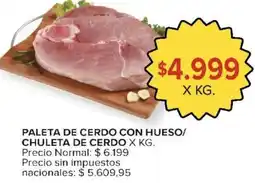 Carrefour Paleta de cerdo con hueso/chuleta de cerdo oferta