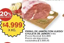 Carrefour Pernil de jamón con hueso/chuleta de jamón oferta