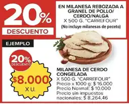 Carrefour Carrefour milanesa de cerdo congelada oferta