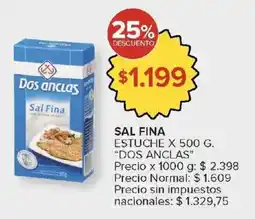 Carrefour Dos anclas sal fina oferta