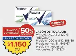 Carrefour Rexona jabón de tocador oferta