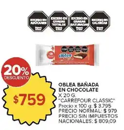 Carrefour Oblea bañada en chocolate oferta