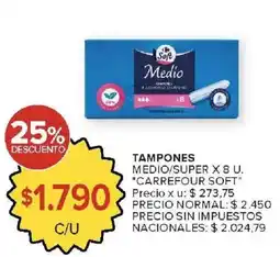 Carrefour Carrefour soft tampones medio/super oferta