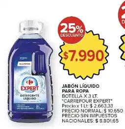 Carrefour Expert jabón líquido para ropa oferta