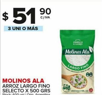 Carrefour Arroz largo fino molinos ala 500g oferta