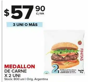 Carrefour Medallon de carne x 2un oferta