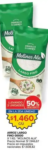 Carrefour Market Molinos ala - arroz largo fino 00000 oferta