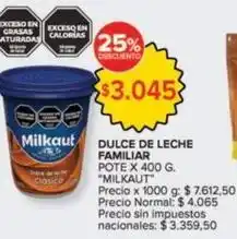 Carrefour Market Milkaut - dulce de leche familiar oferta