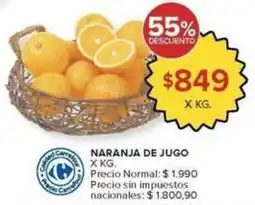 Carrefour Market Carrefour - naranja de jugo oferta