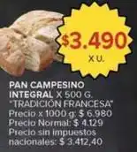 Carrefour Market Pan campesino integral oferta