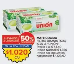 Carrefour Market Unión - mate cocido filtro diamantado oferta