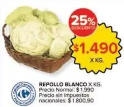 Carrefour Market Carrefour - repollo blanco oferta