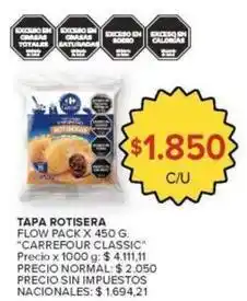 Carrefour Market Tapa rotisera oferta