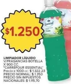 Carrefour Market Carrefour - limpiador líquido v/fragancias botella x 900 cc oferta