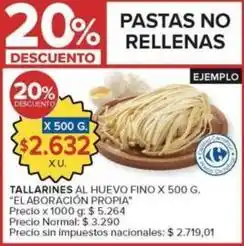 Carrefour Market Carrefour - tallarines al huevo fino oferta