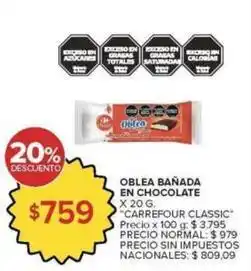 Carrefour Market Carrefour - oblea bañada en chocolate oferta