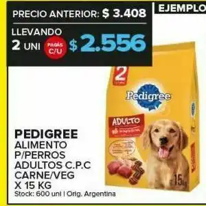 Carrefour Alimento balanceado para perros pedigree 15kg oferta