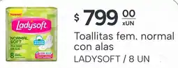El Milagro Mayorista Ladysoft toallitas fem. normal con alas oferta