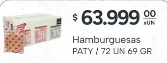 El Milagro Mayorista Paty hamburguesas oferta