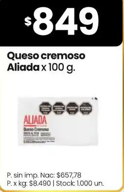 Changomas Aliada queso cremoso oferta