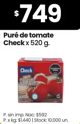 Changomas Check puré de tomate oferta