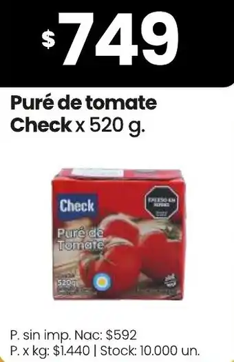 Changomas Check puré de tomate oferta